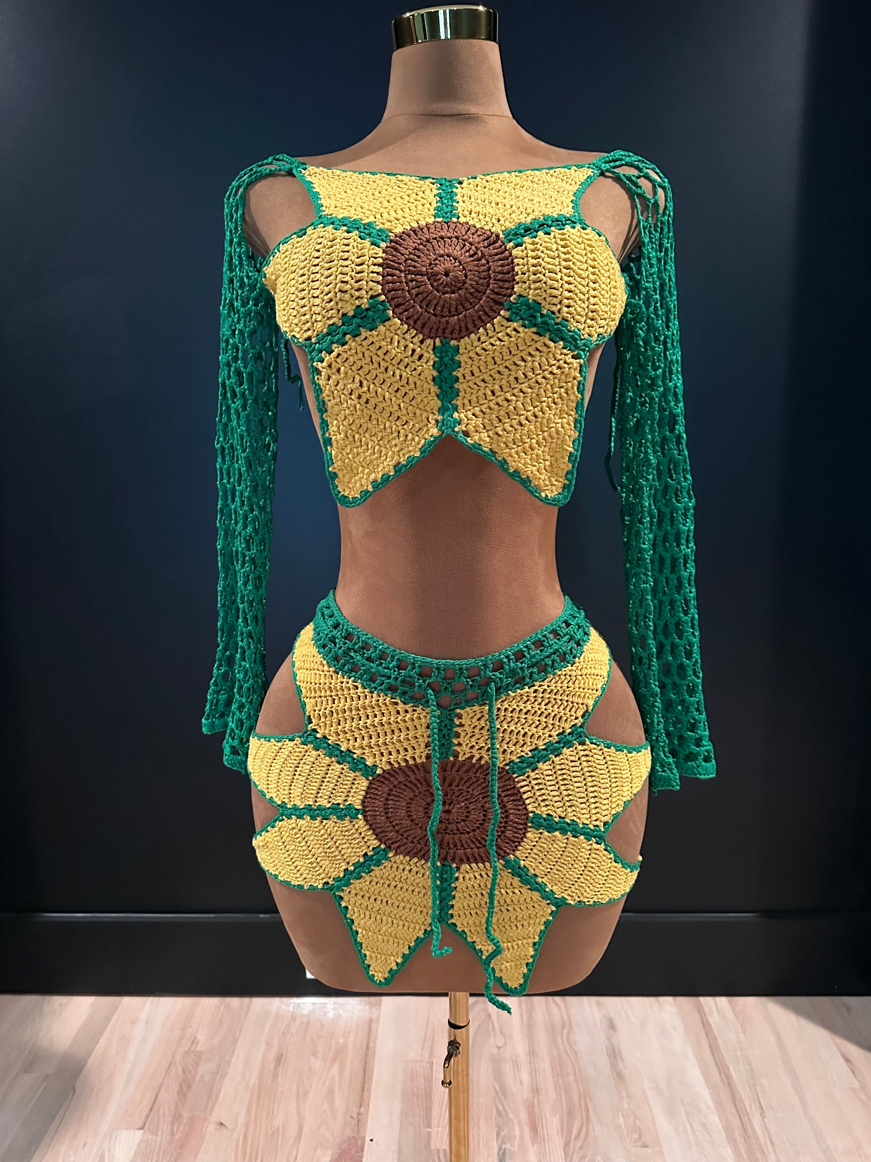 Sexy Sunflower Skirt Set