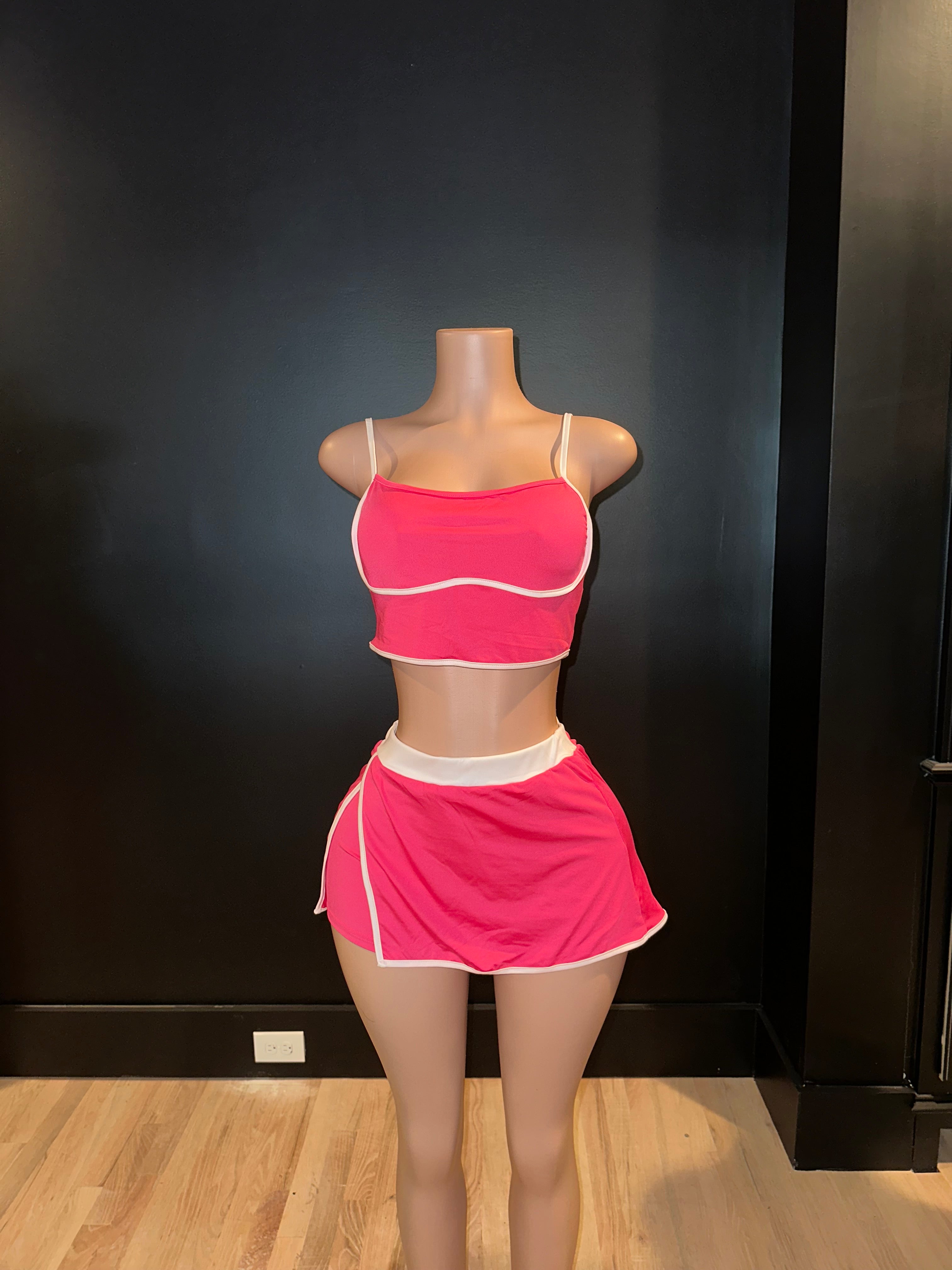 Active Crop Top Skort Set