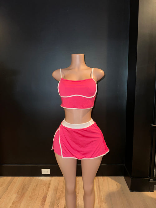 Active Crop Top Skort Set
