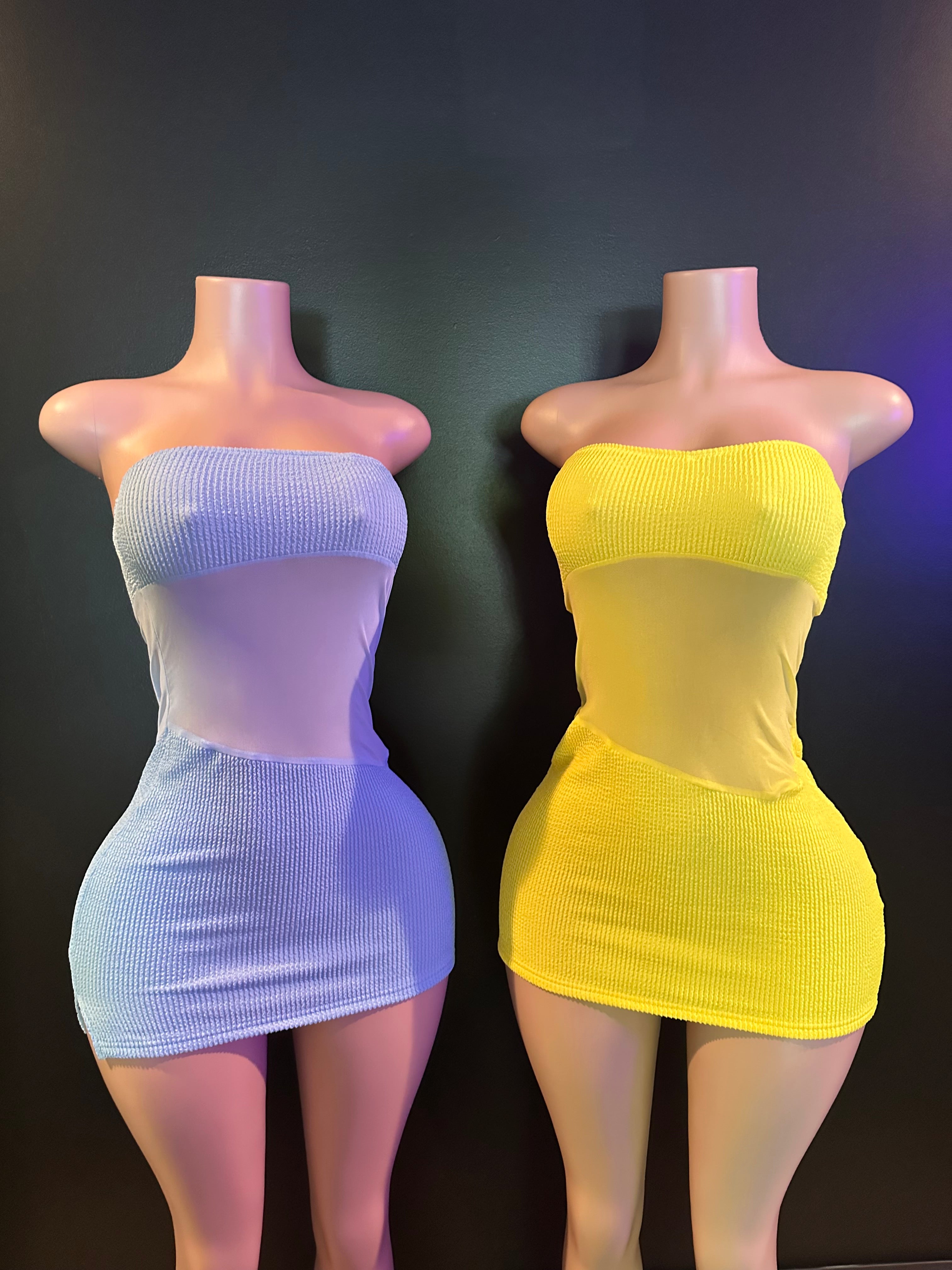 Barely There Mesh Mini Dress