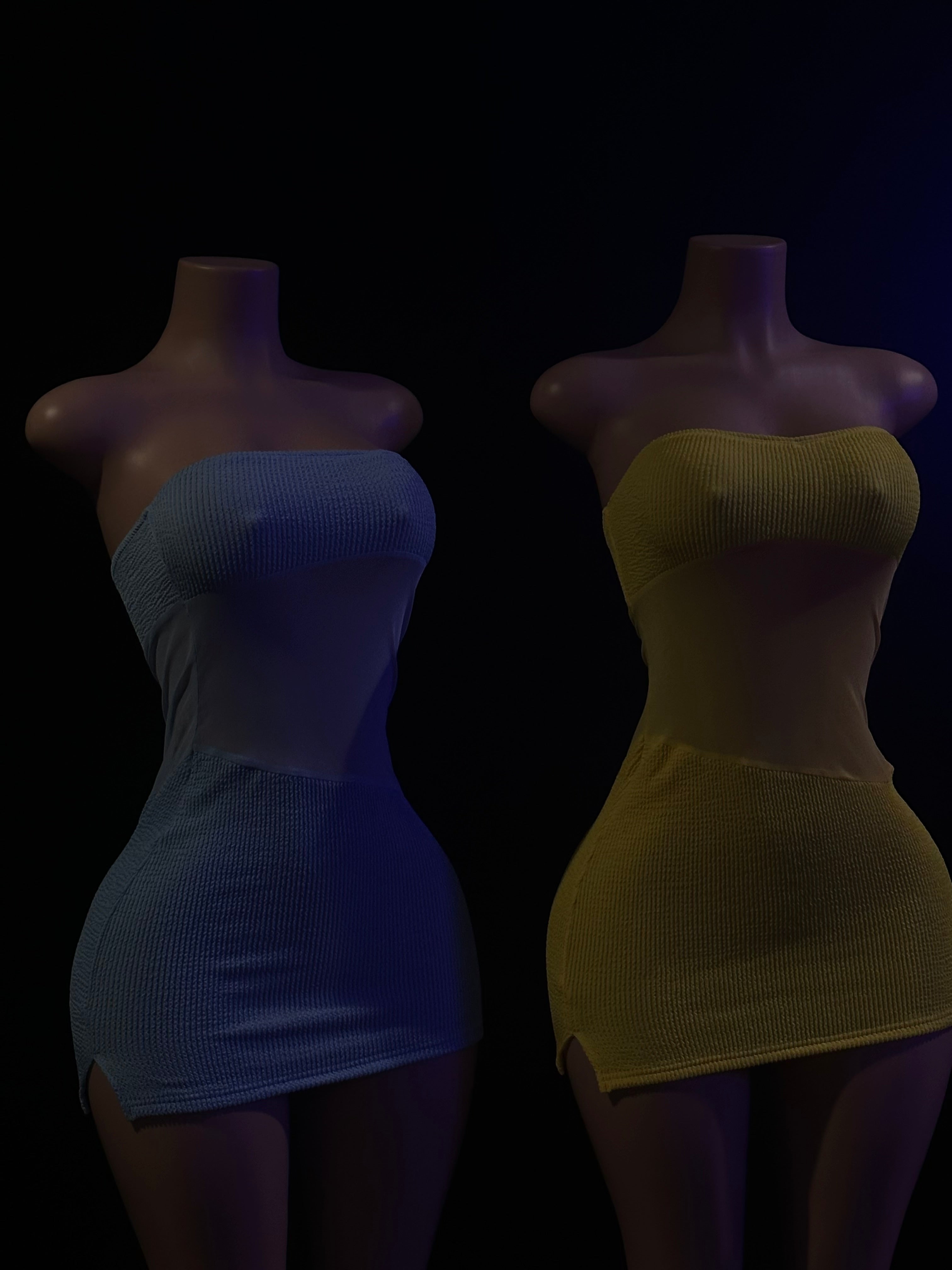 Barely There Mesh Mini Dress